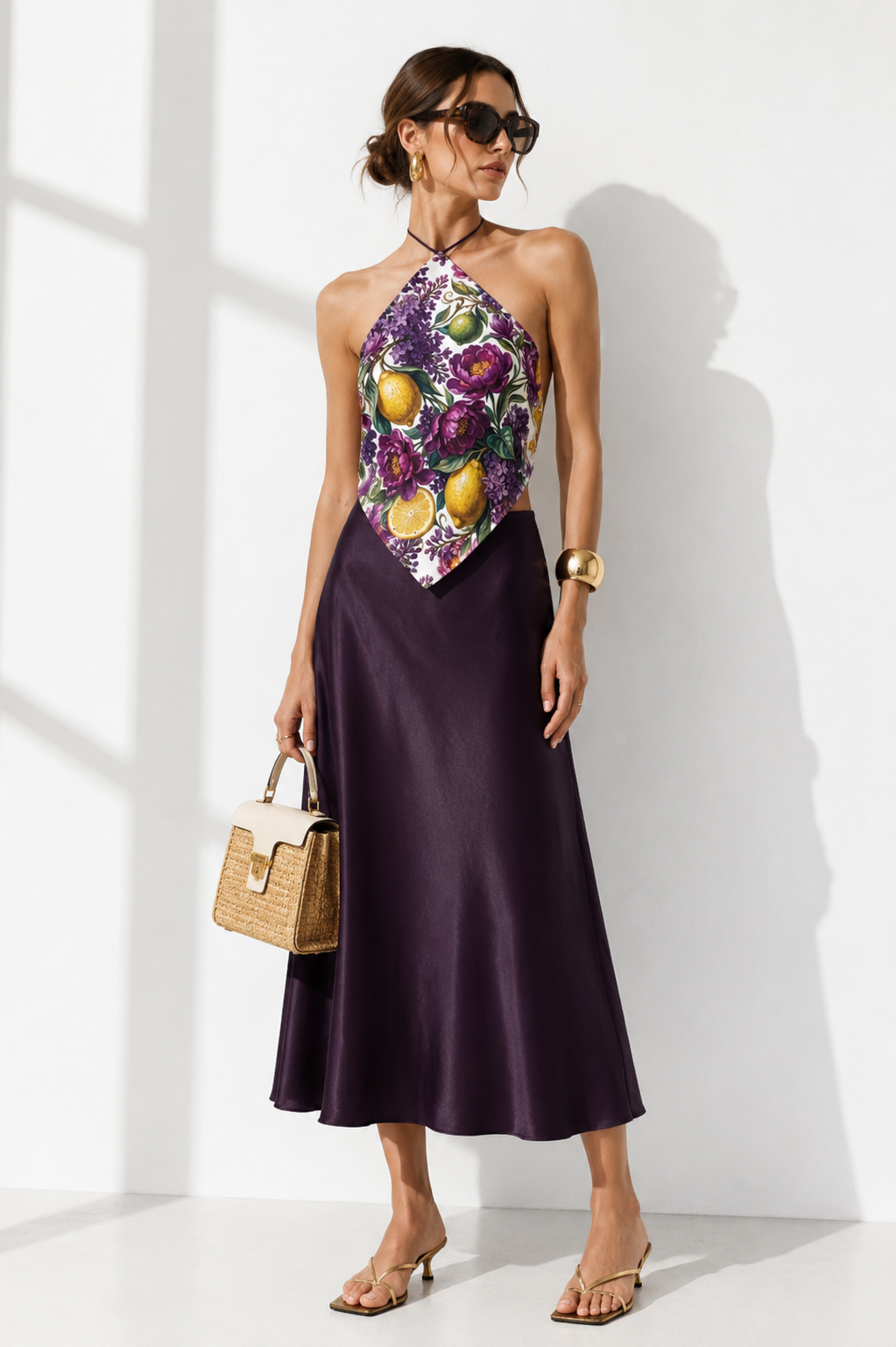 Midnight Botanica: The Silk Satin Set for Modern Evening Glamour