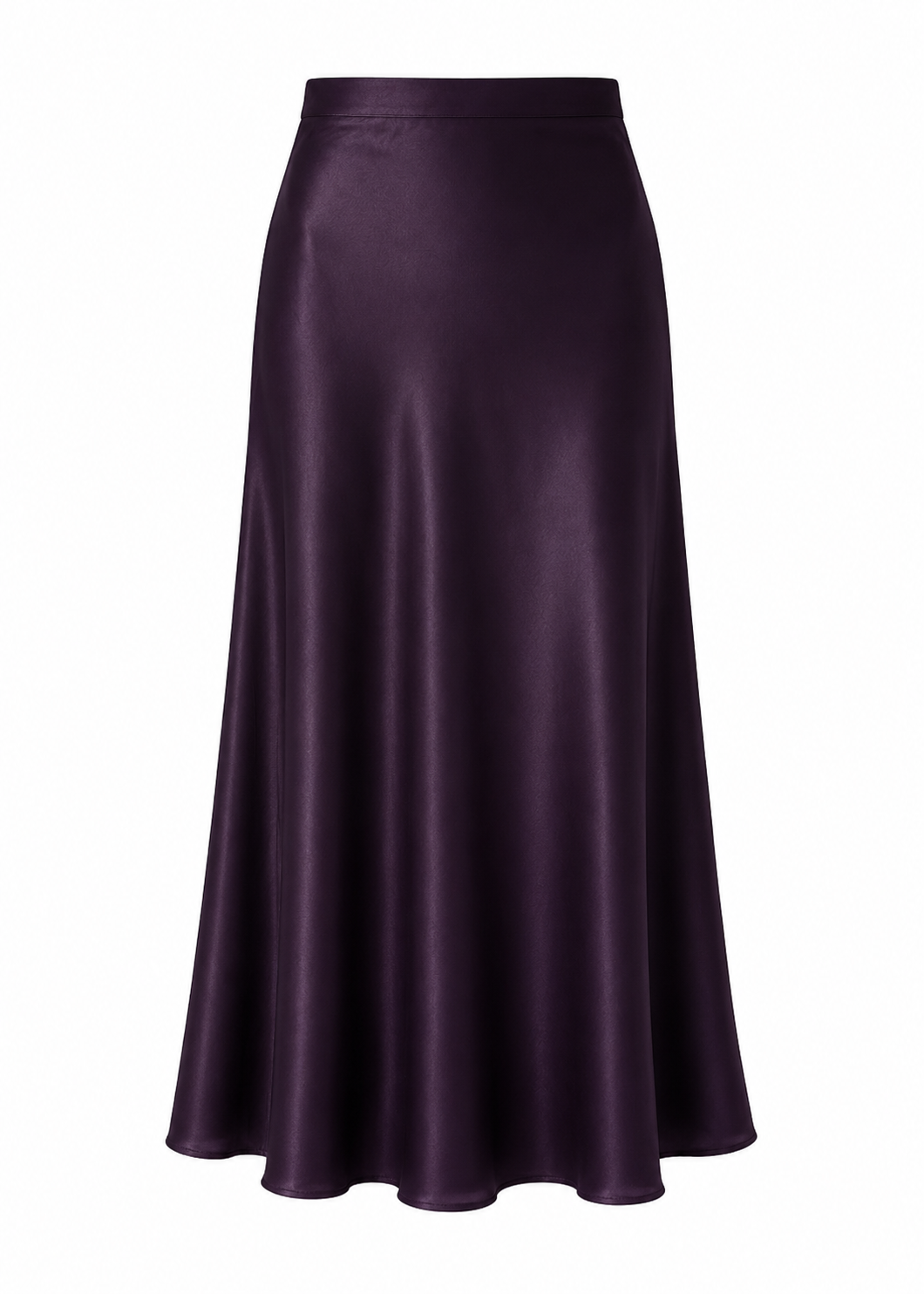 The Midnight Aubergine Midi Skirt: SURANU's Understated Luxury Essential