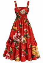 The Scarlet Garden Maxi Dress Women’s Ruffle Hem Dress