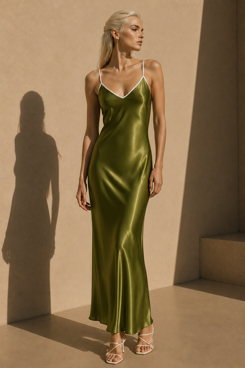 Elysian Bias Silk Slip Dress