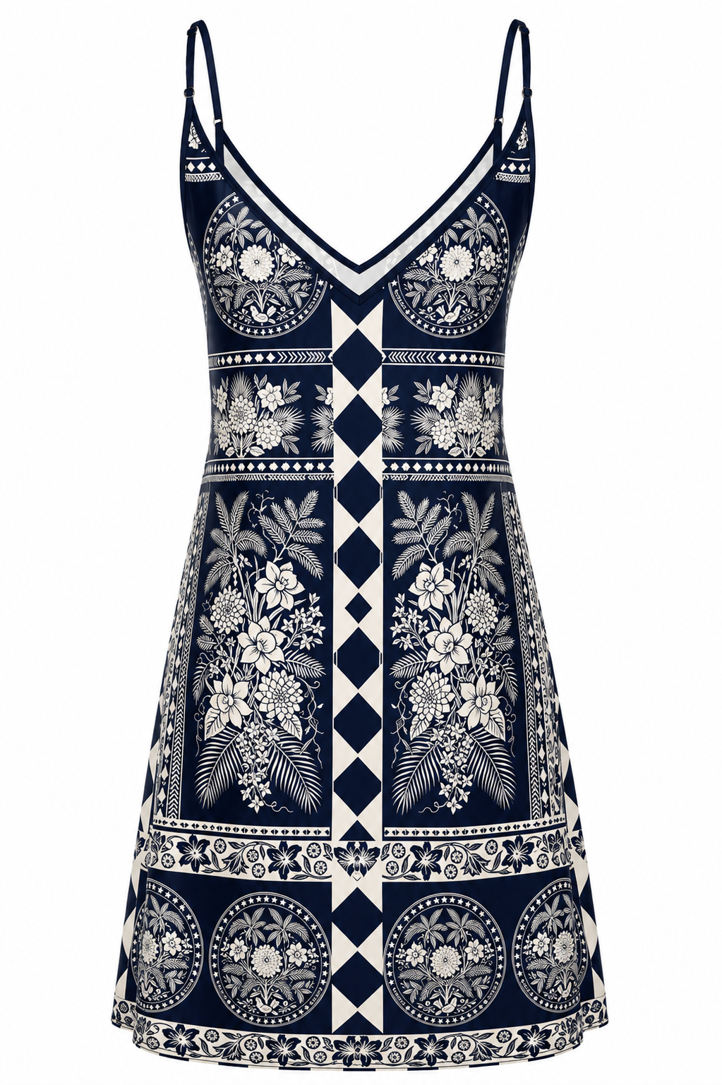 Sanctum Noire Silk Satin Mini Slip Dress – Midnight Porcelain