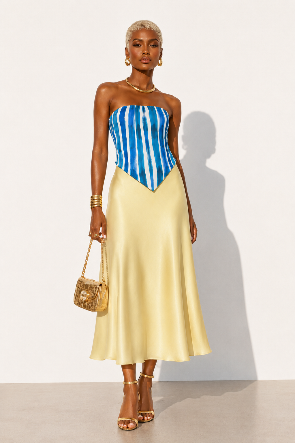 Azure Coast Silk Bandana Top