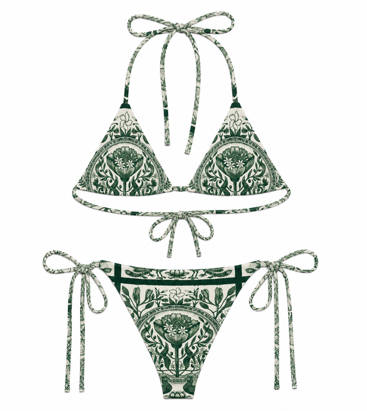 Verdant Botanical String Bikini Set