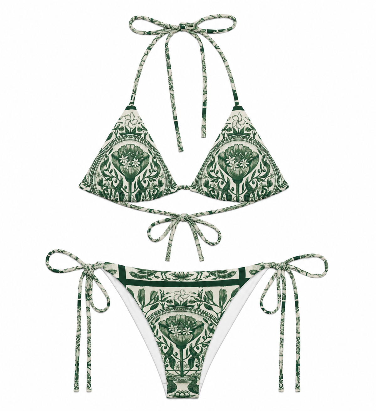 Verdant Botanical String Bikini Set