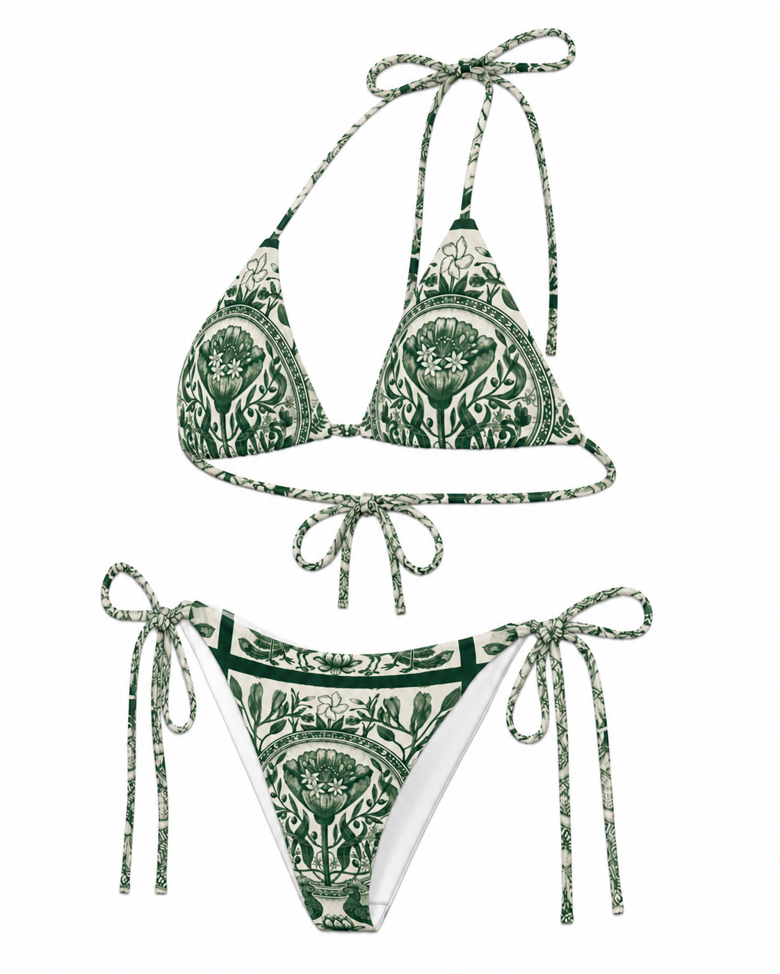 Verdant Botanical String Bikini Set