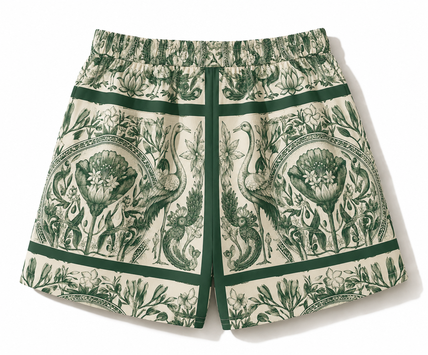 EMERALD AVIARY Unisex cotton shorts