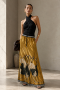 Crane Silk Maxi Skirt