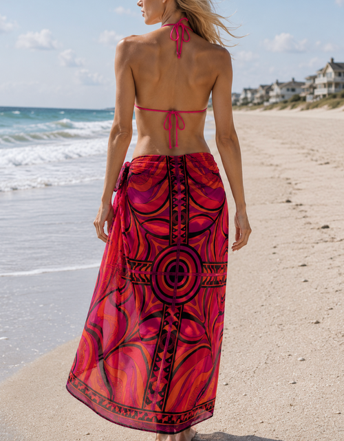 Capri Sunset Designer Silk Pareo /Sarong