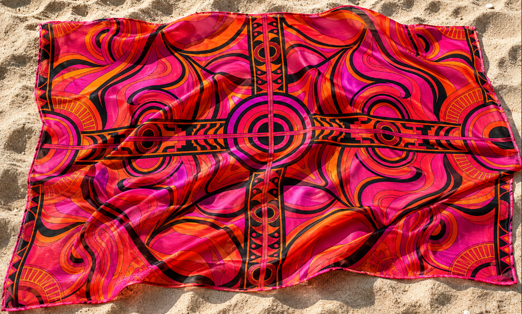Capri Sunset Designer Silk Pareo /Sarong