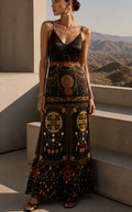Midnight Opulence Silk Slip Dress