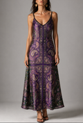 Imperial Paisley Silk Slip Dress