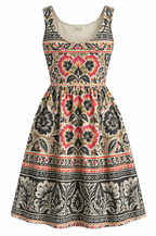 The Paloma Women's All-Over Print Scoop Neck Skater Dress