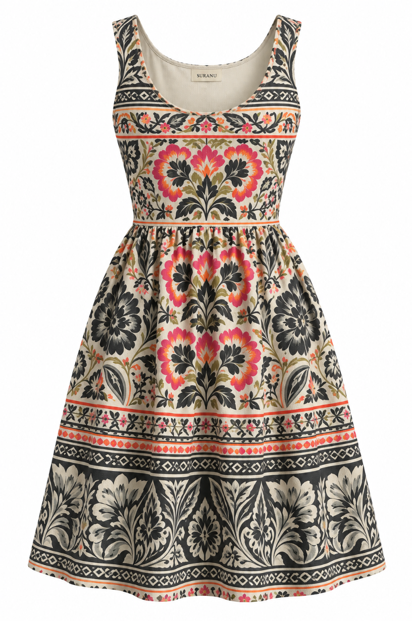 The Paloma Women's All-Over Print Scoop Neck Skater Dress
