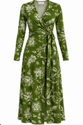Indiska in Green Designer Wrap Dress