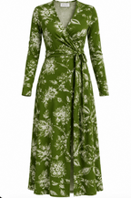 Indiska in Green Designer Wrap Dress
